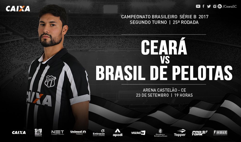 Série B: Ceará e Brasil de Pelotas se enfrentam hoje na Arena Castelão
