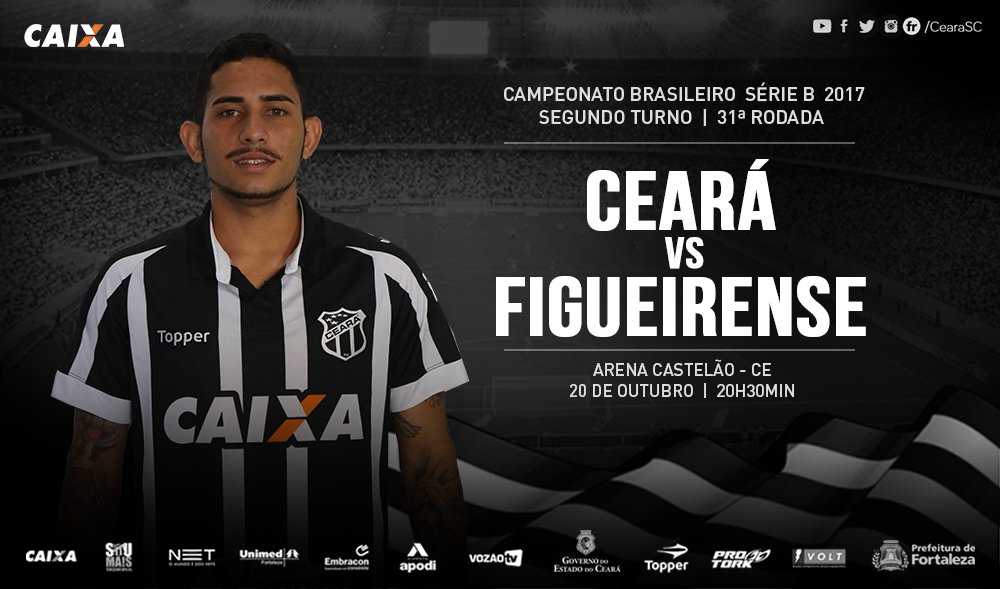Série B: Ceará e Figueirense se enfrentam hoje na Arena Castelão