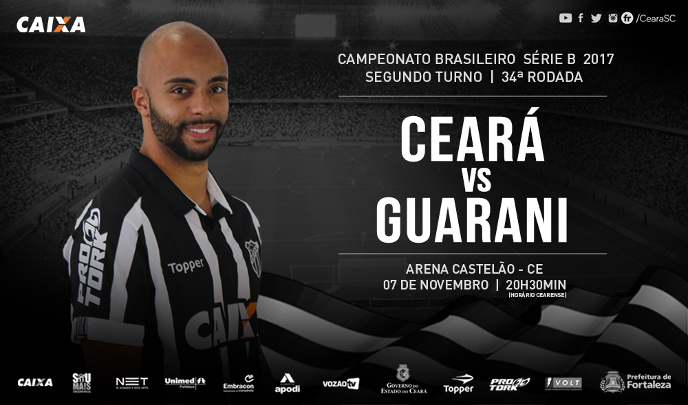 Série B: Ceará e Guarani enfrentam hoje na Arena Castelão