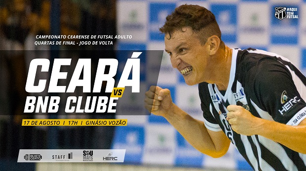 Futsal Adulto: No Ginásio Vozão, Ceará recebe o BNB Clube pelo jogo de volta das quartas-de-final do Campeonato Cearense