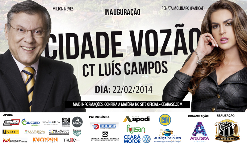 Com grande festa, “Cidade Vozão – CT Luis Campos” será inaugurada hoje