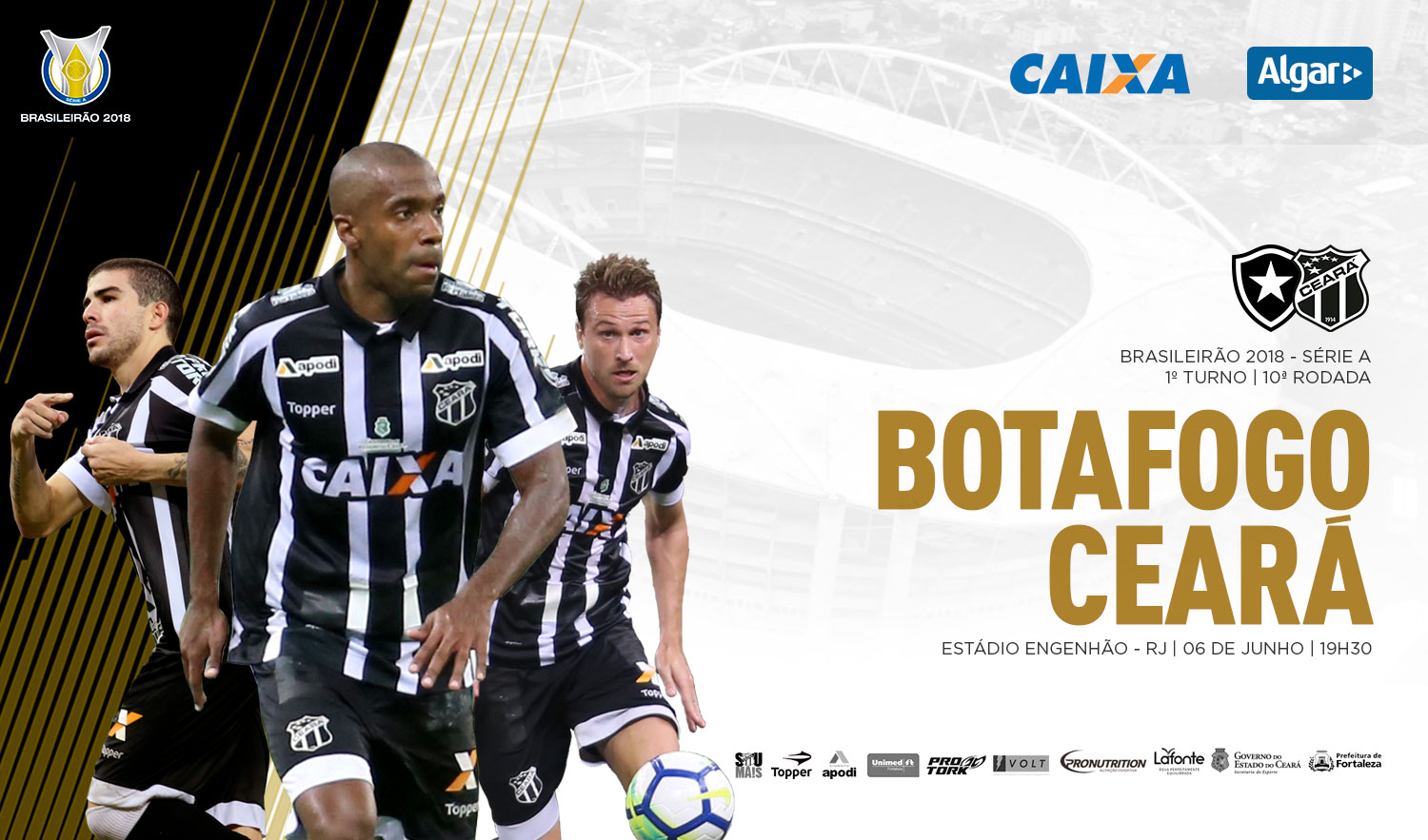 Fora de casa e com novo comando, Ceará enfrenta o Botafogo no Engenhão