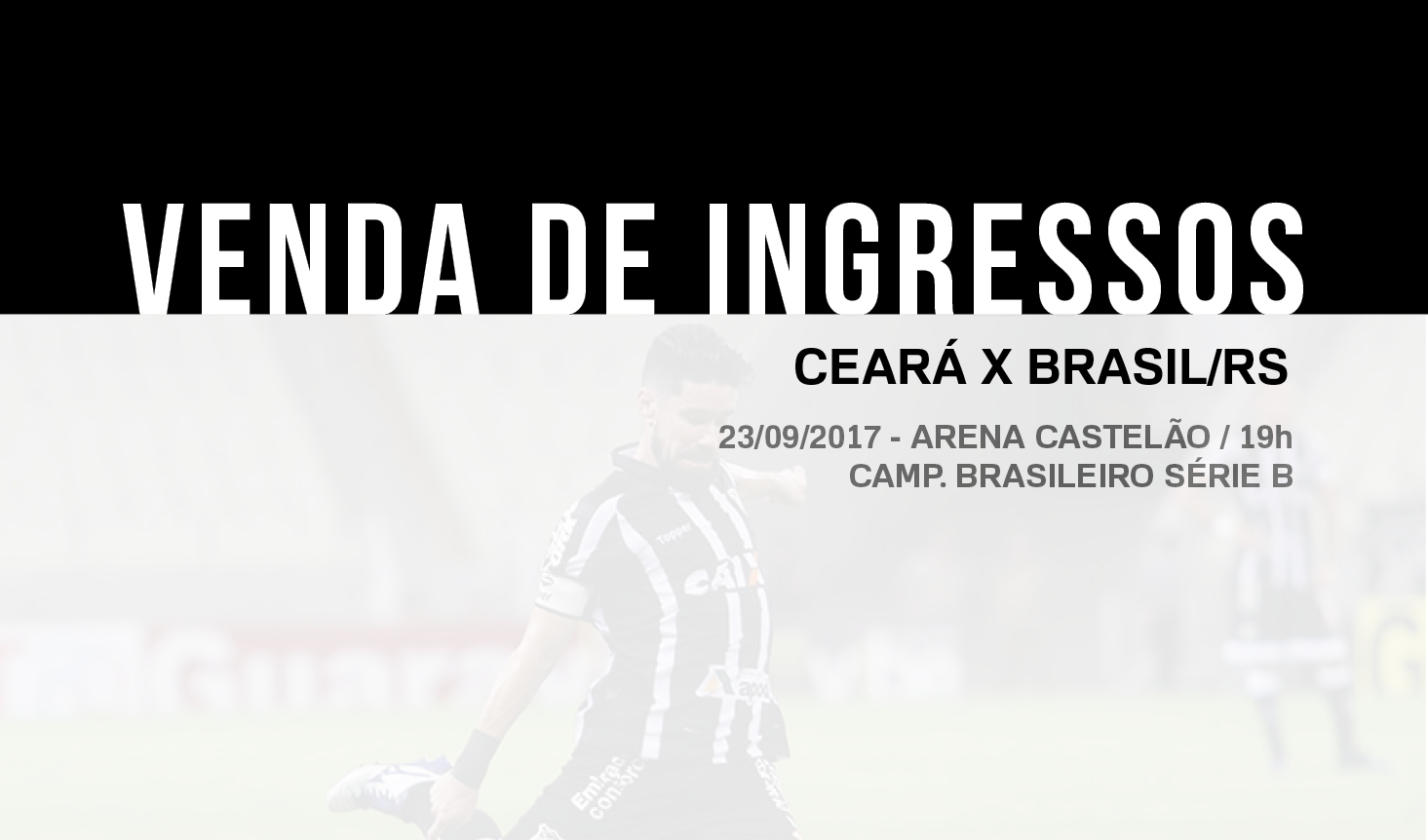 Continua a venda de ingressos para Ceará x Brasil de Pelotas