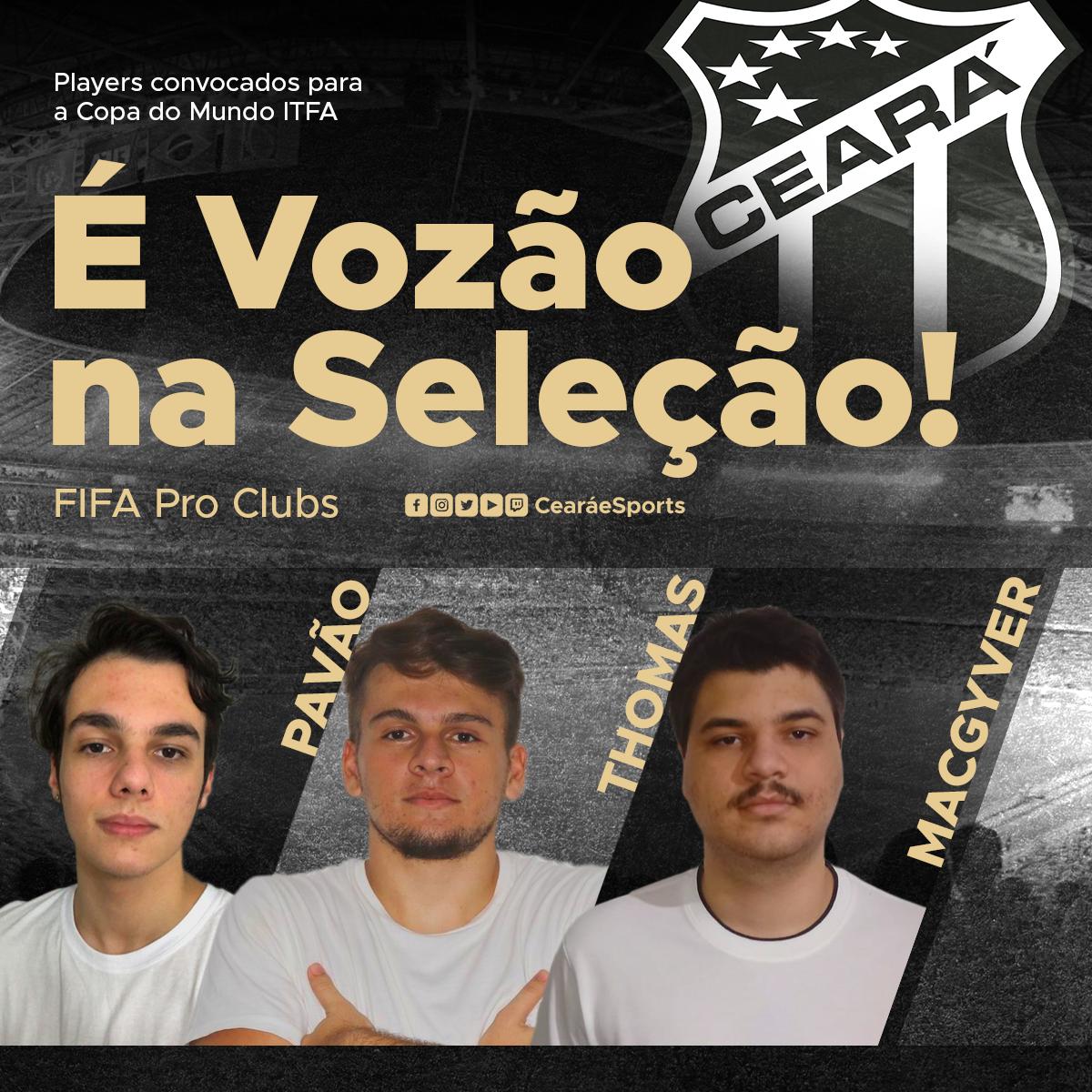 e-Sports: É Seleção! Três atletas do Ceará são convocados para a Copa do Mundo