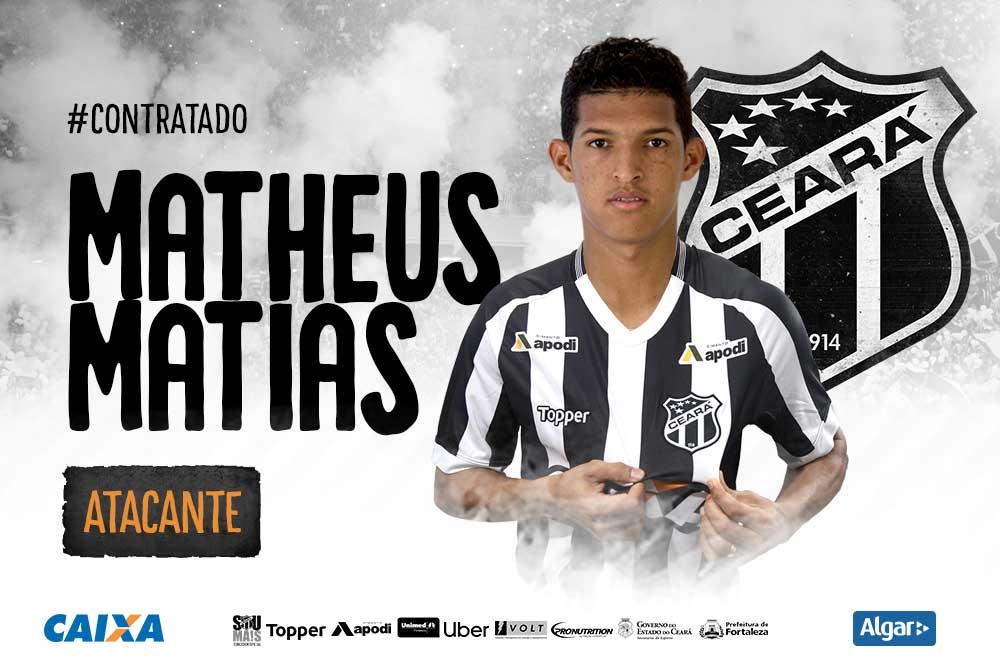 Atacante Matheus Matias chega para ser reforço do Vozão na temporada 2019