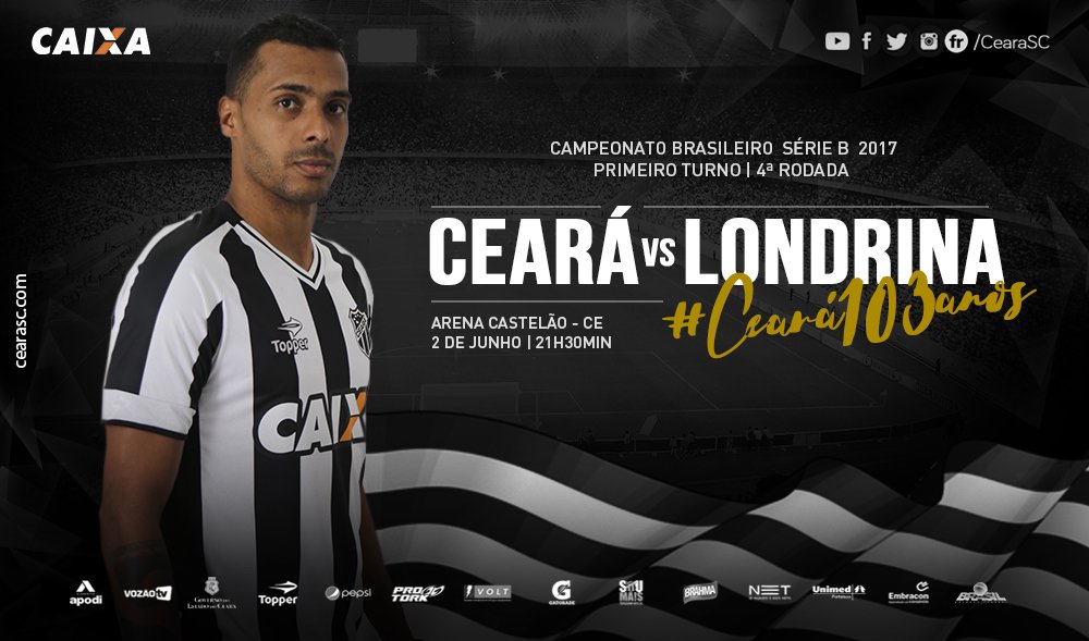 Na Arena Castelão, Ceará enfrenta o Londrina pela 4ª rodada da Série B