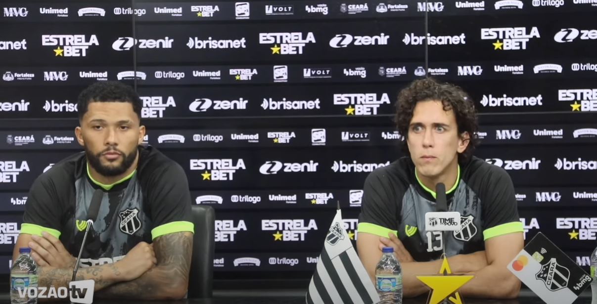 Em coletiva de imprensa simultânea, Nicolas e Vitor Gabriel falam sobre jogo contra a Chapecoense