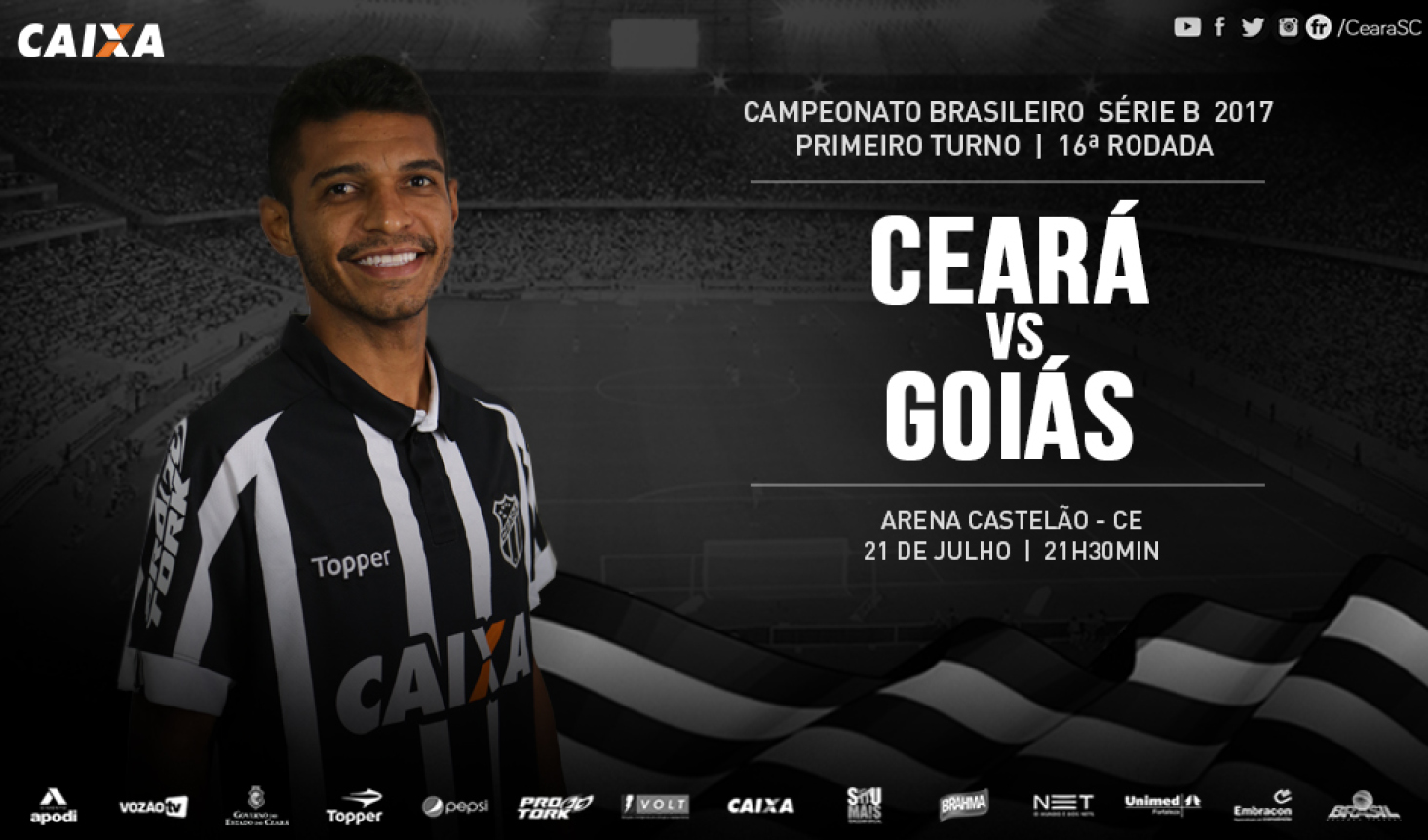 Série B: De olho no G4, Ceará enfrenta o Goiás hoje, no Castelão