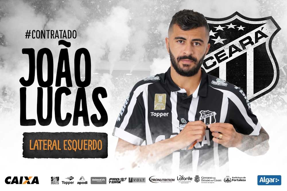 Lateral esquerdo João Lucas fecha com o Ceará para a disputa da Série A