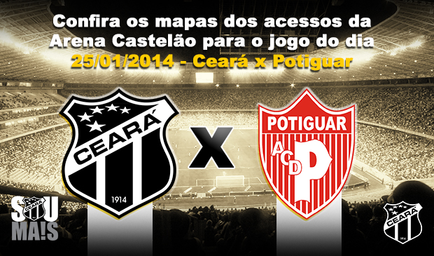 Confira os mapas de acessos para o jogo Ceará x Potiguar/RN