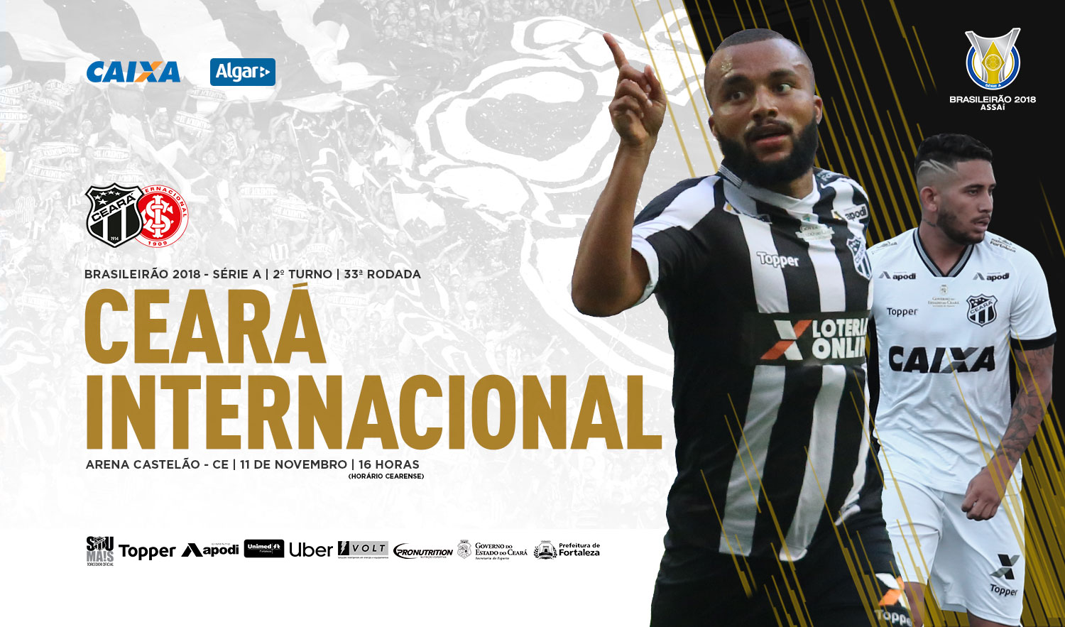 Com mais de 22 mil ingressos vendidos, Ceará recebe Internacional na Arena Castelão