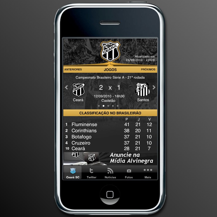 Aplicativo Iphone do Ceará Sporting Club - 2