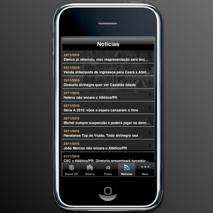 Aplicativo Iphone do Ceará Sporting Club - 6