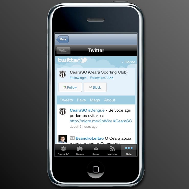 Aplicativo Iphone do Ceará Sporting Club - 7