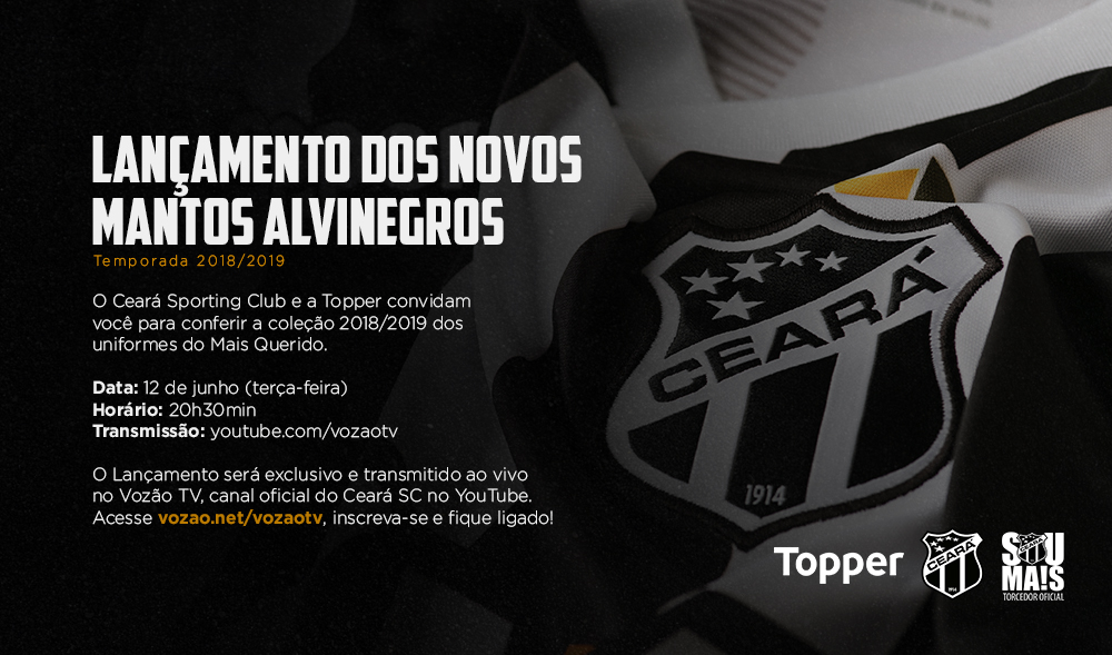 Uniforme novo será conhecido em transmissão ao vivo da Vozão TV