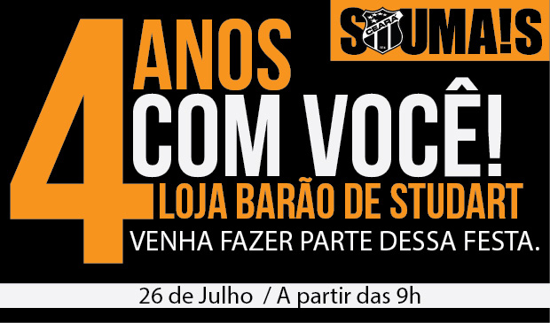 Loja Oficial da Barão de Studart completa 4 anos e comemora com o torcedor