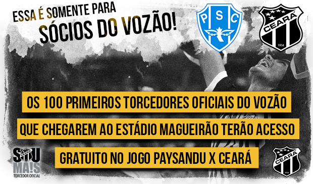 Torcedores Oficiais terão acesso gratuito no jogo do Paysandu x Ceará