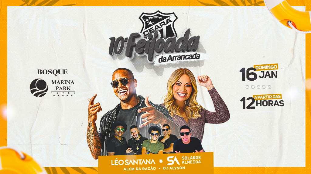 Feijoada da Arrancada: Evento contará com shows de Léo Santana e Solange Almeida