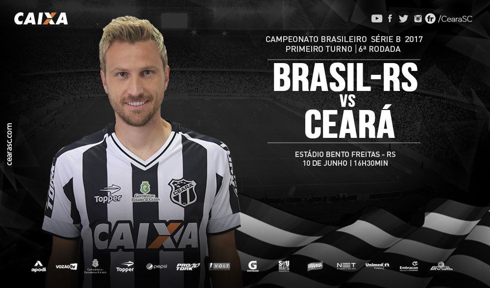 Pela Série B, Ceará e Brasil de Pelotas se enfrentam hoje no Bento Freitas