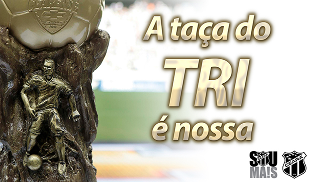 A taça do TRI é nossa! Troféu estará na Loja Oficial da Av. Oliveira Paiva