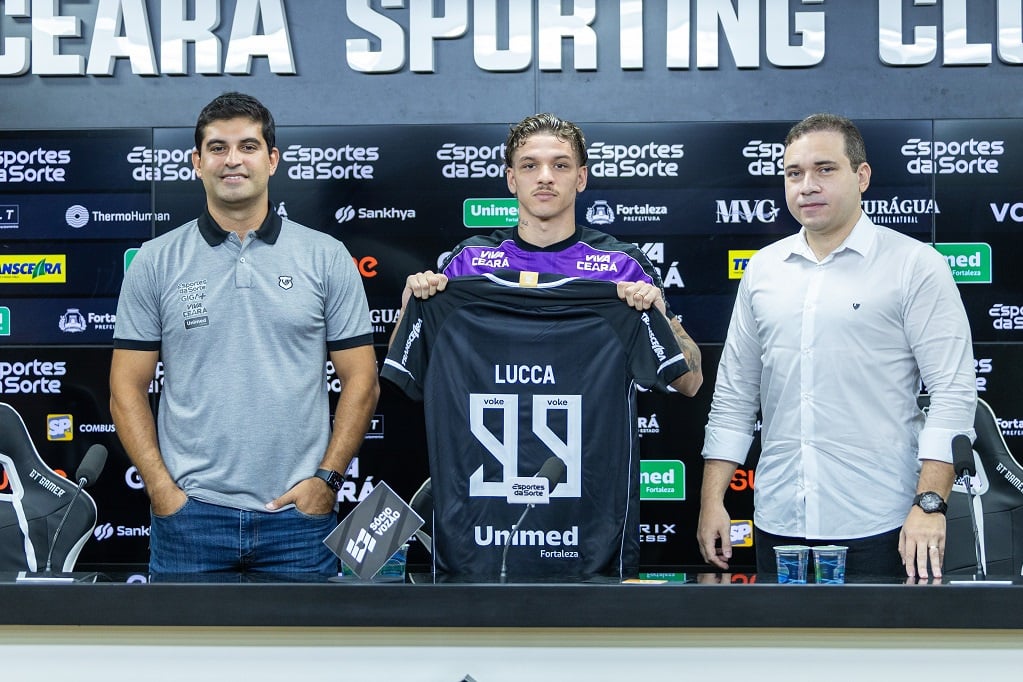 Na apresentação oficial em seu retorno, Lucca se declara ao Ceará: "Me deu acesso aos primeiros sonhos da minha vida"