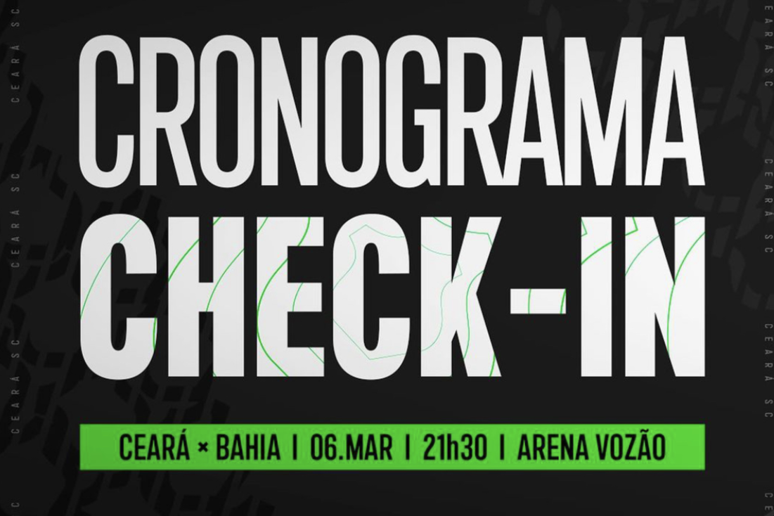Copa do Nordeste: Check-ins liberados para a partida entre Ceará e Bahia