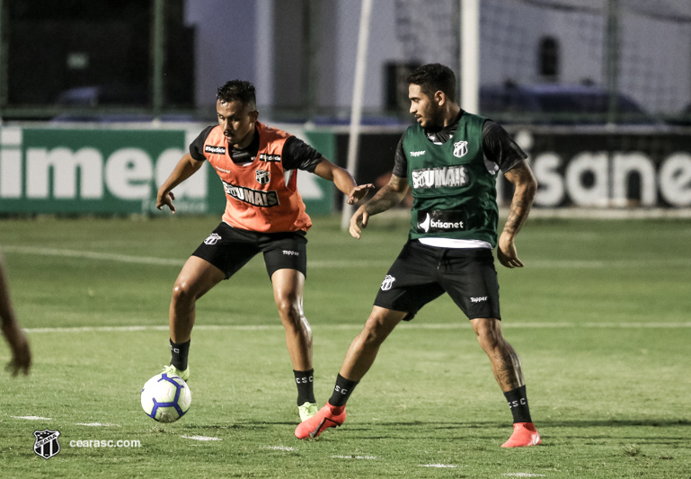Quarta-feira foi de treino técnico-tático e trabalhos de finalização para o Ceará