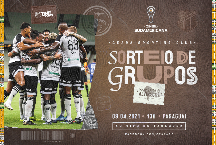 Ceará transmitirá o sorteio da fase de grupos da Copa Sul-Americana em sua página no Facebook