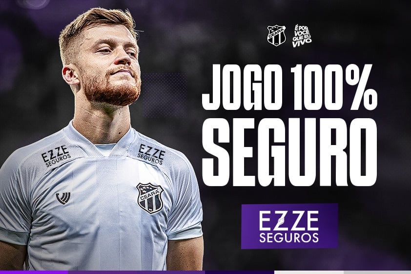 Comercial: Ceará acerta parceria pontual com a Ezze Seguros para duelo diante do Corinthians