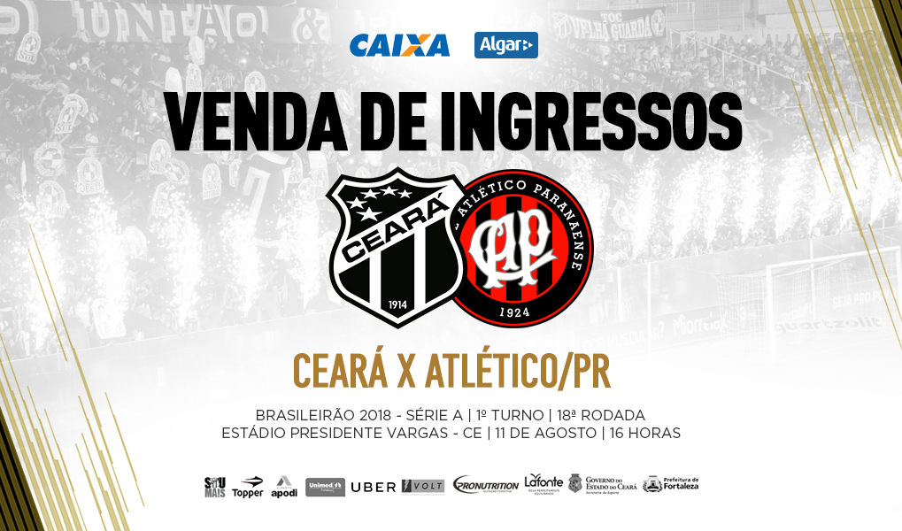 Ceará x Atlético/PR: Confira informações sobre a venda de ingressos