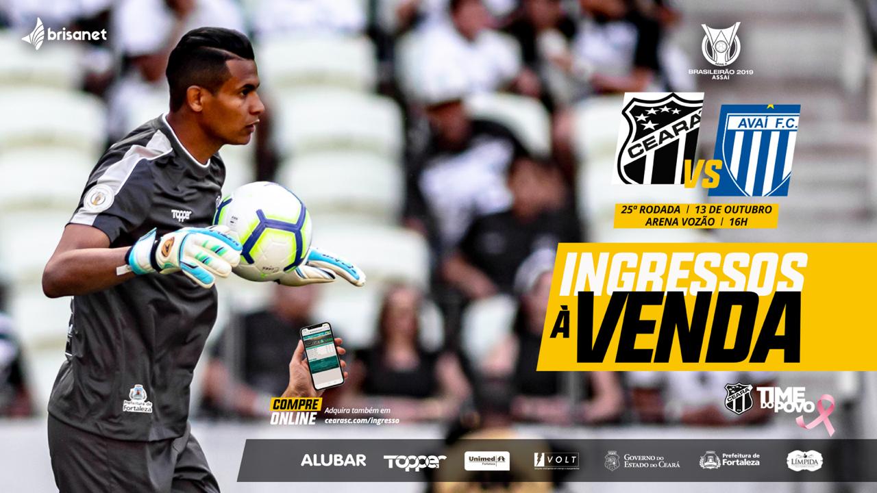 Confira informações sobre venda de ingressos para Ceará x Avaí