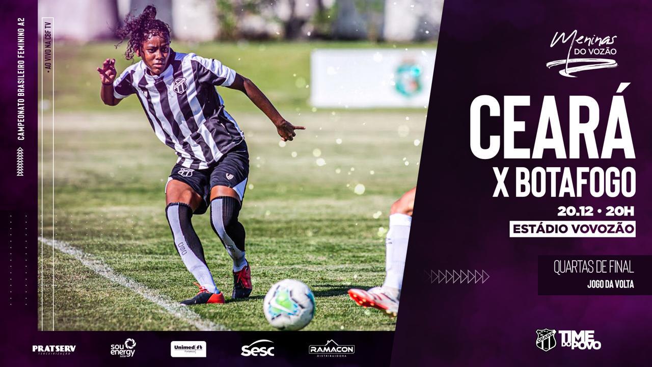 Fut Feminino: No Vovozão, Ceará recebe o Botafogo/RJ em busca do acesso à elite do futebol nacional