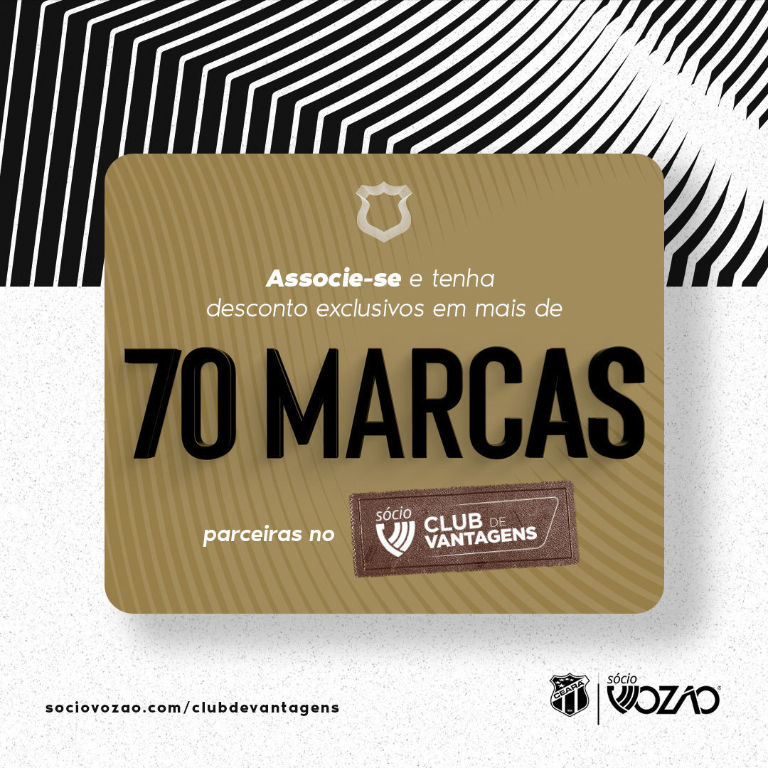 Sócio Vozão: Associados do programa possuem descontos especiais em dezenas de lojas no Brasil