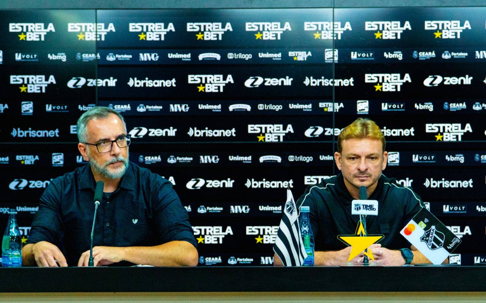 Em coletiva de imprensa, Albeci Júnior e Juliano Camargo avaliam primeiro semestre do Ceará e projetam sequência da temporada