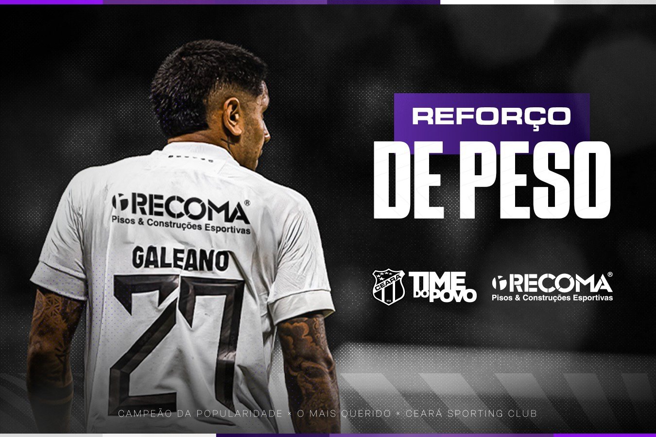Ceará acerta patrocínio pontual com Recoma para as próximas três partidas