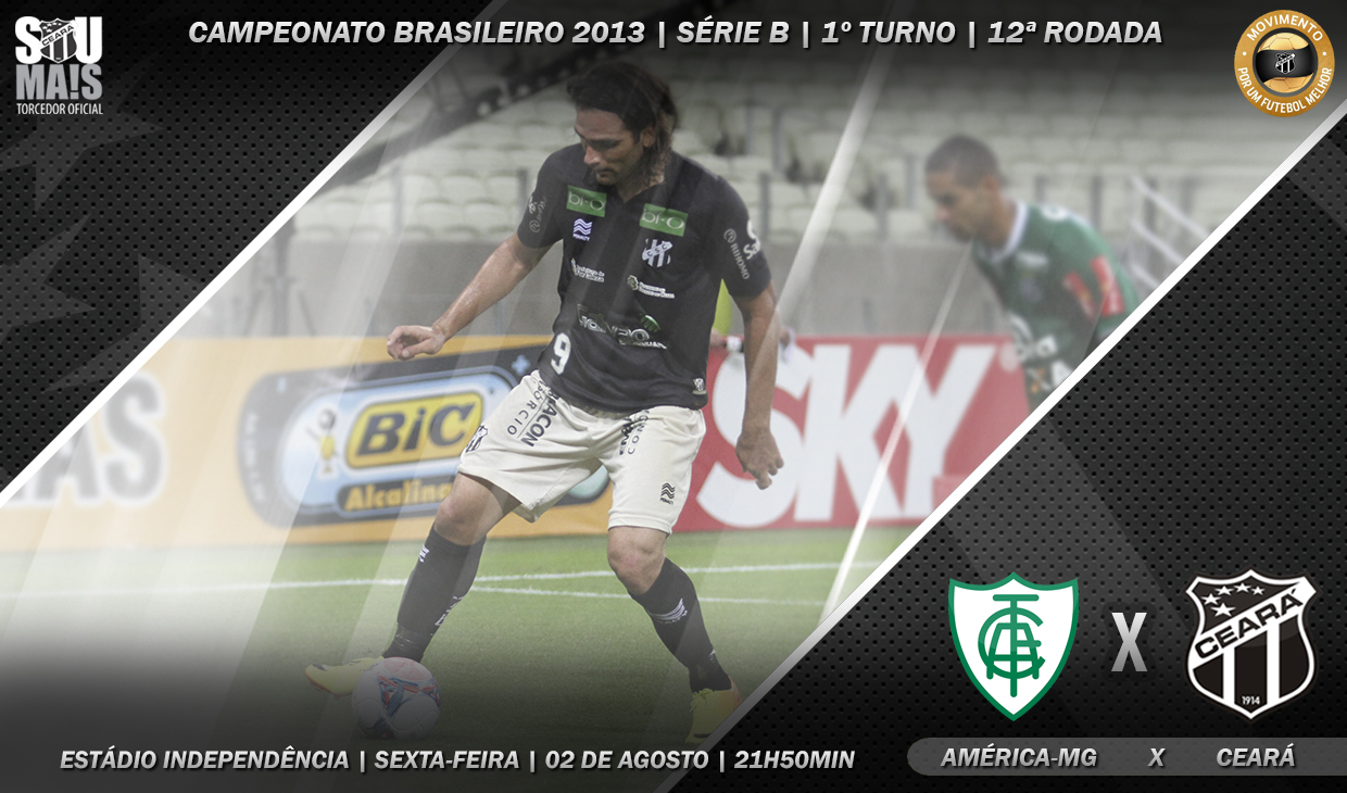 Motivado, Ceará busca a primeira vitória fora de casa diante do América/MG