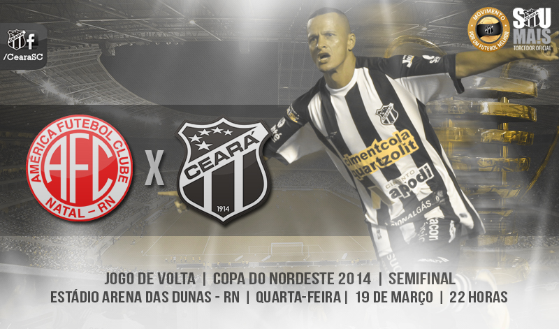 Pela Semifinal da Copa do NE, Ceará volta a enfrentar o América/RN