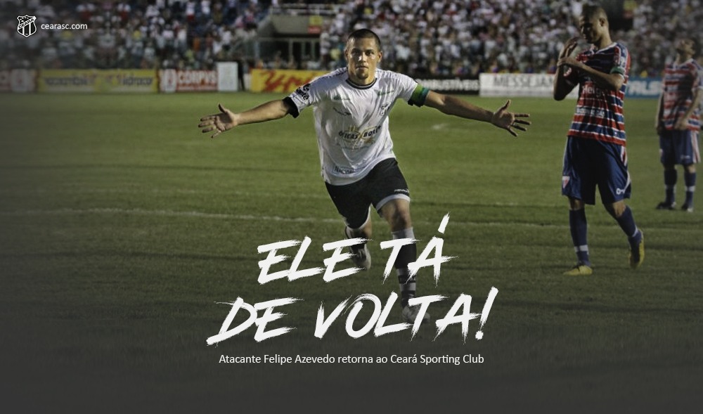 Autor do gol do bicampeonato de 2012, atacante Felipe Azevedo assina com o Vovô para 2018
