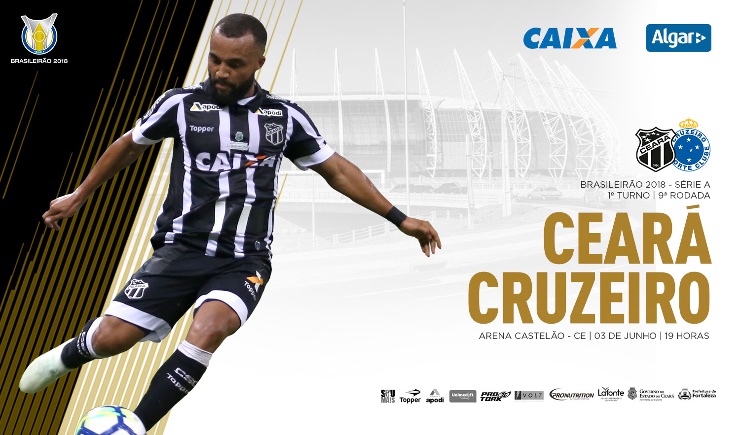 Na Arena Castelão, Ceará e Cruzeiro se enfrentam hoje pelo Brasileirão