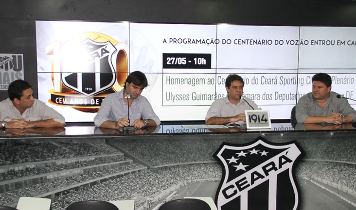 Em entrevista coletiva, diretoria do Ceará divulga programação do Centenário