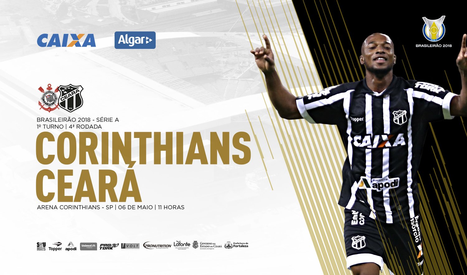 Brasileirão: Fora de casa, Ceará enfrenta o Corinthians nesse domingo