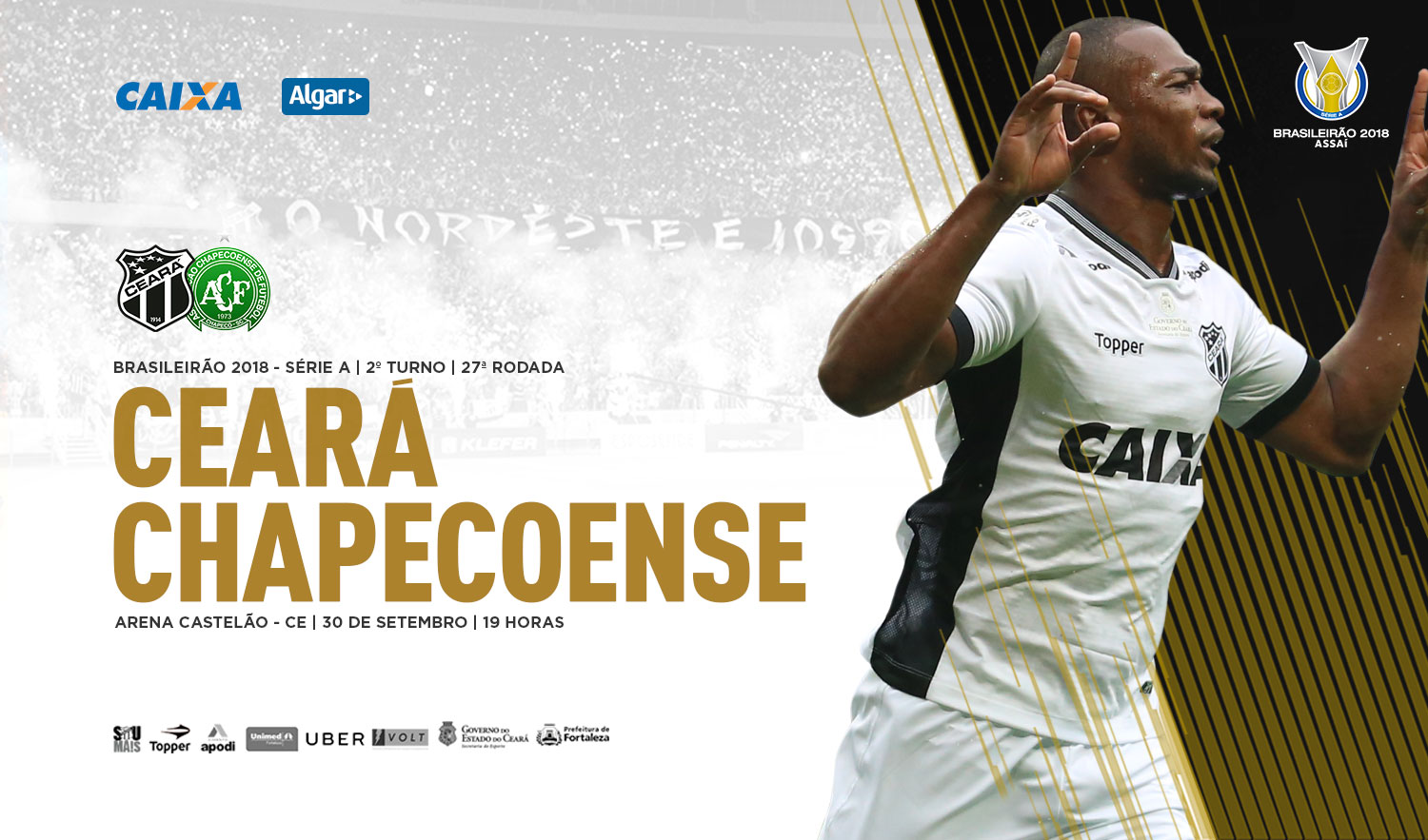 Em confronto direto, Ceará recebe a Chapecoense na Arena Castelão