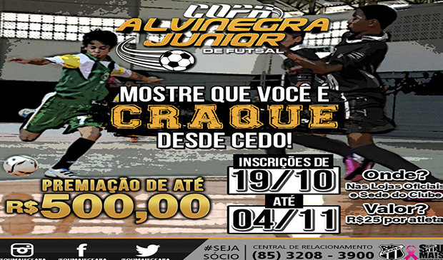 Vai começar a Copa de Futsal da criançada