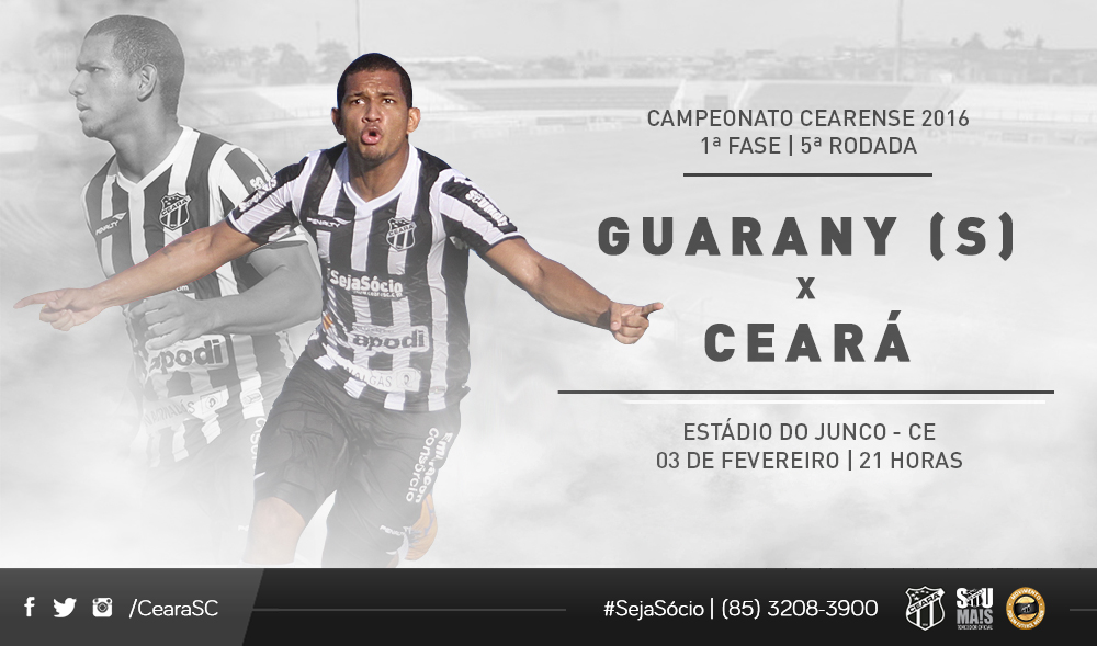 No primeiro jogo longe da capital, Vozão encara o Guarany (S)