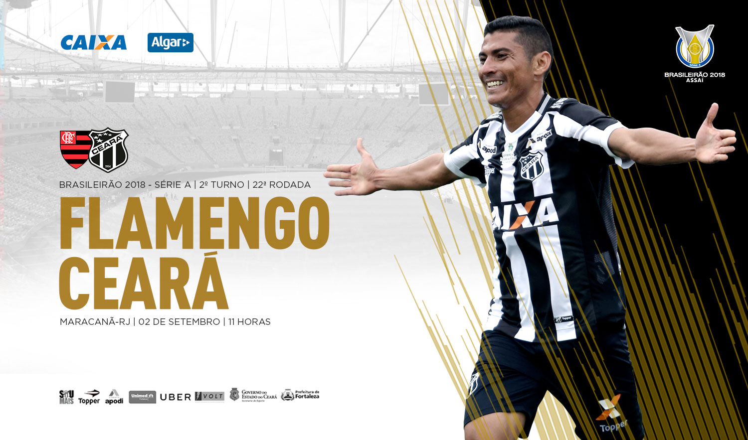 Com mais de 50 mil ingressos vendidos, Ceará encara Flamengo no Maracanã