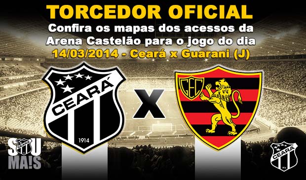 Confira os mapas de acessos para o jogo Ceará x Guarani (J)
