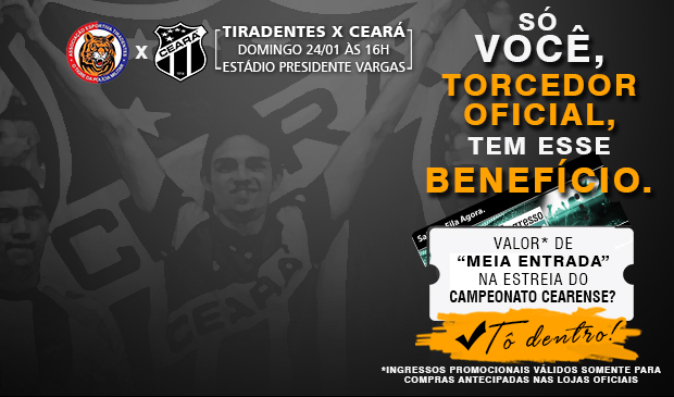 Contra o Tiradentes, Torcedores Oficiais pagarão valores de “meia entrada”