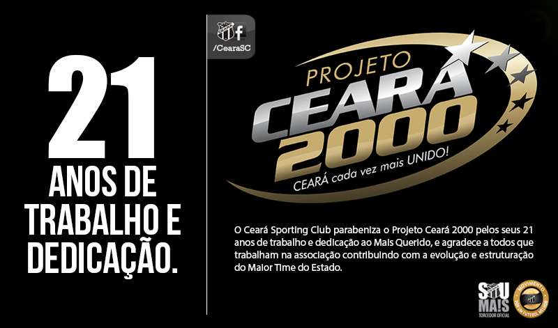Projeto Ceará 2000 comemora 21 anos desde a sua fundação