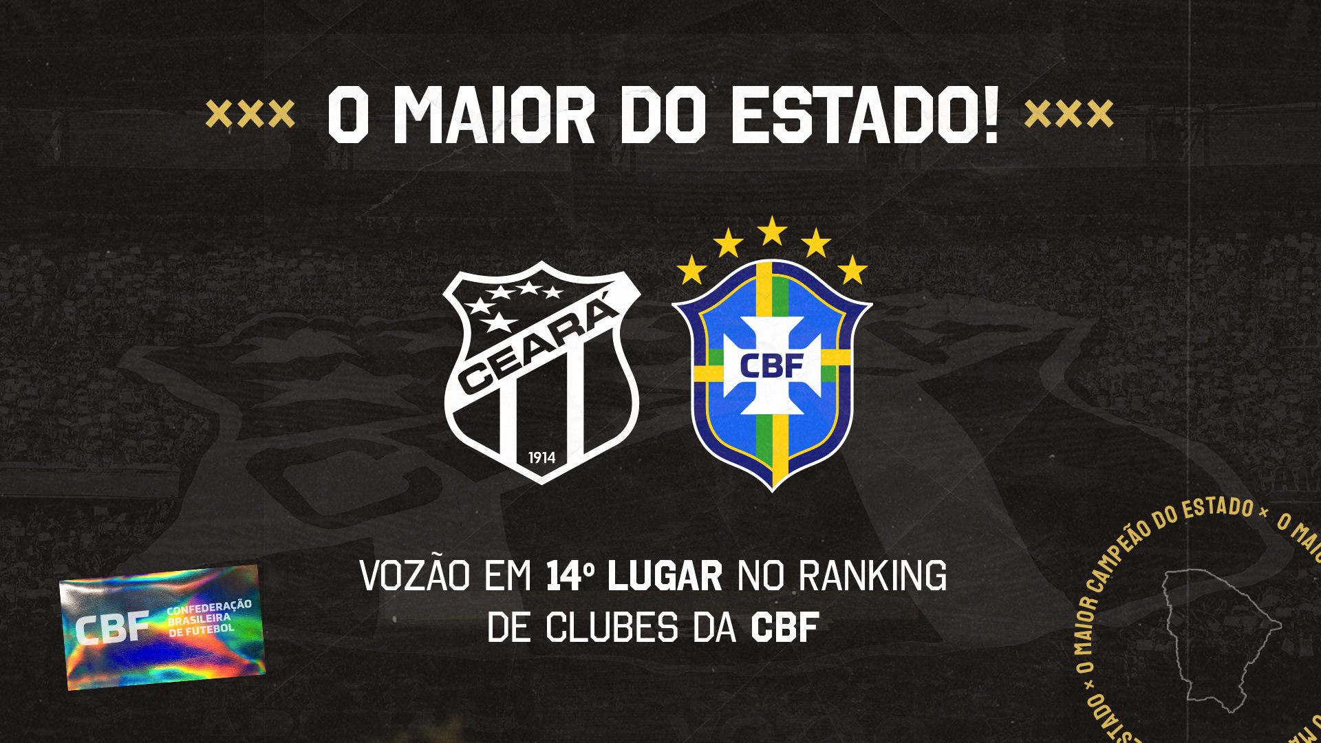 Ranking Nacional de Clube: Ceará entre os 14 melhores do Brasil