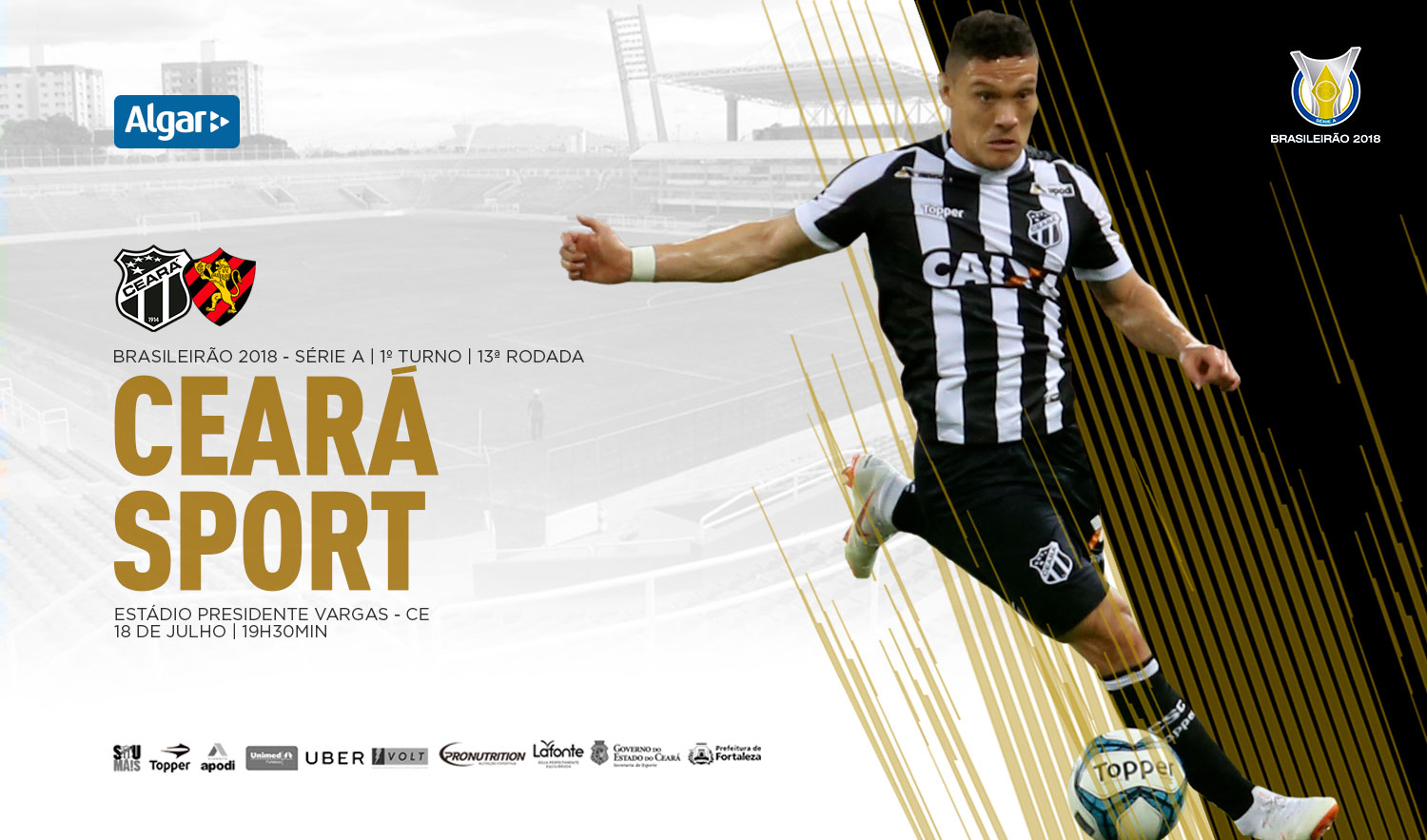 Na retomada do Brasileirão, Ceará e Sport se enfrentam hoje no PV